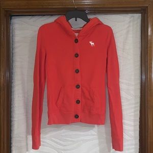Abercrombie Kids Girls’ XL Red Button Sweatshirt